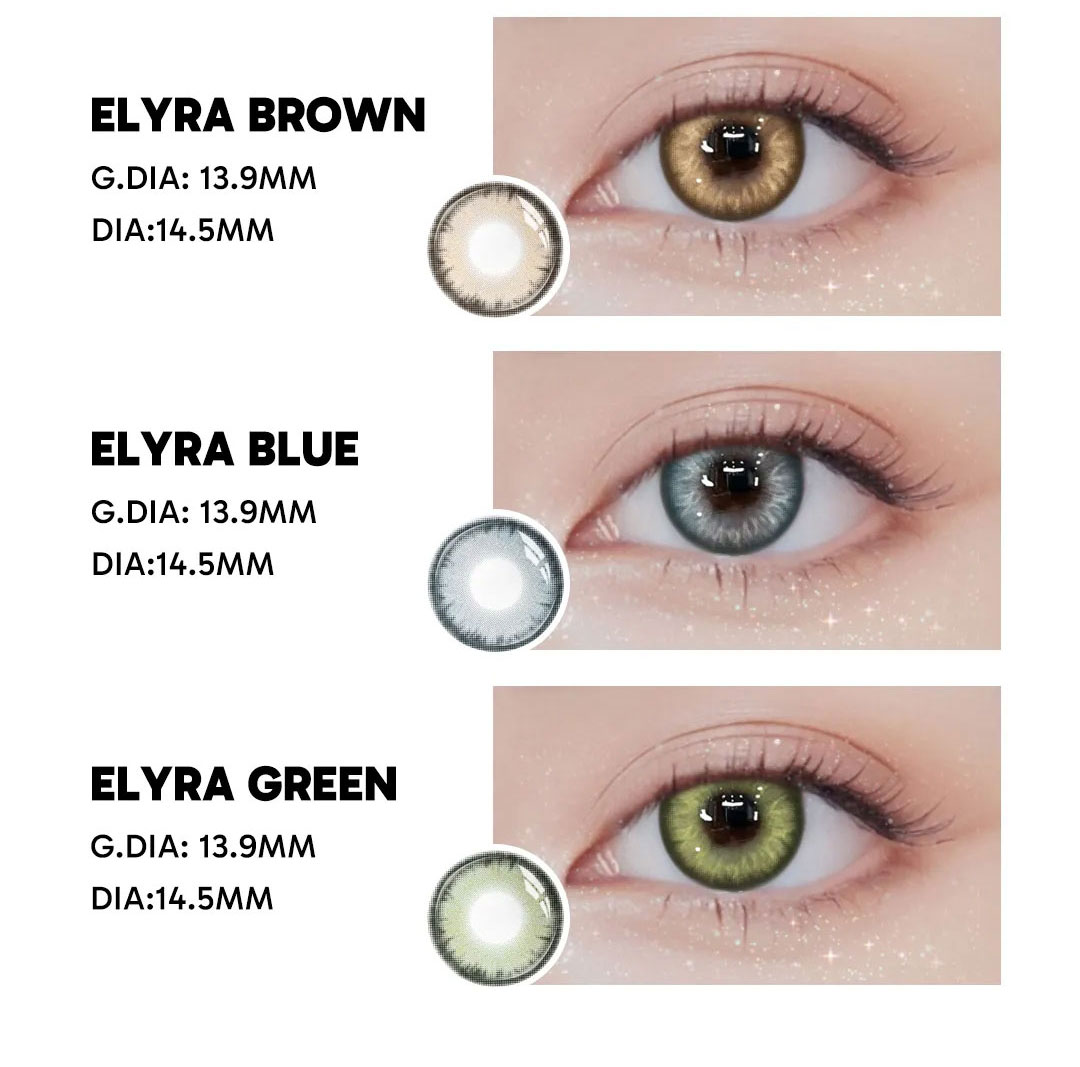 Elyra Brown - monthly, 2 lenses Colored Contacts - Gleglow