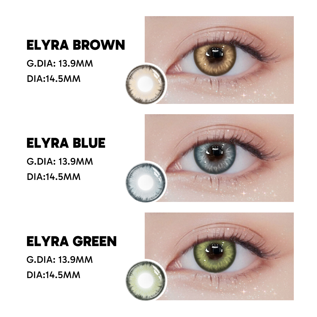 Elyra Brown - 1 Year, 2 lenses Colored Contacts - Gleglow