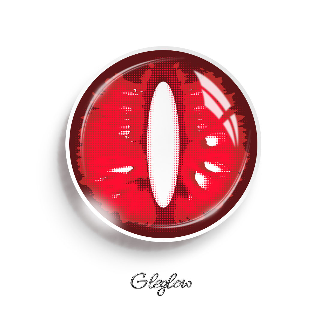 Eris Red - 1 Year, 2 lenses Colored Contacts - Gleglow