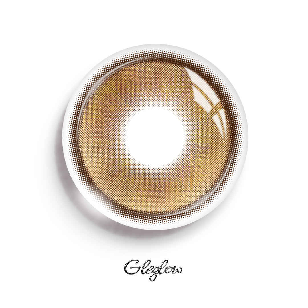Ethereal Glow Brown - 1 Year, 2 lenses Colored Contacts - Gleglow