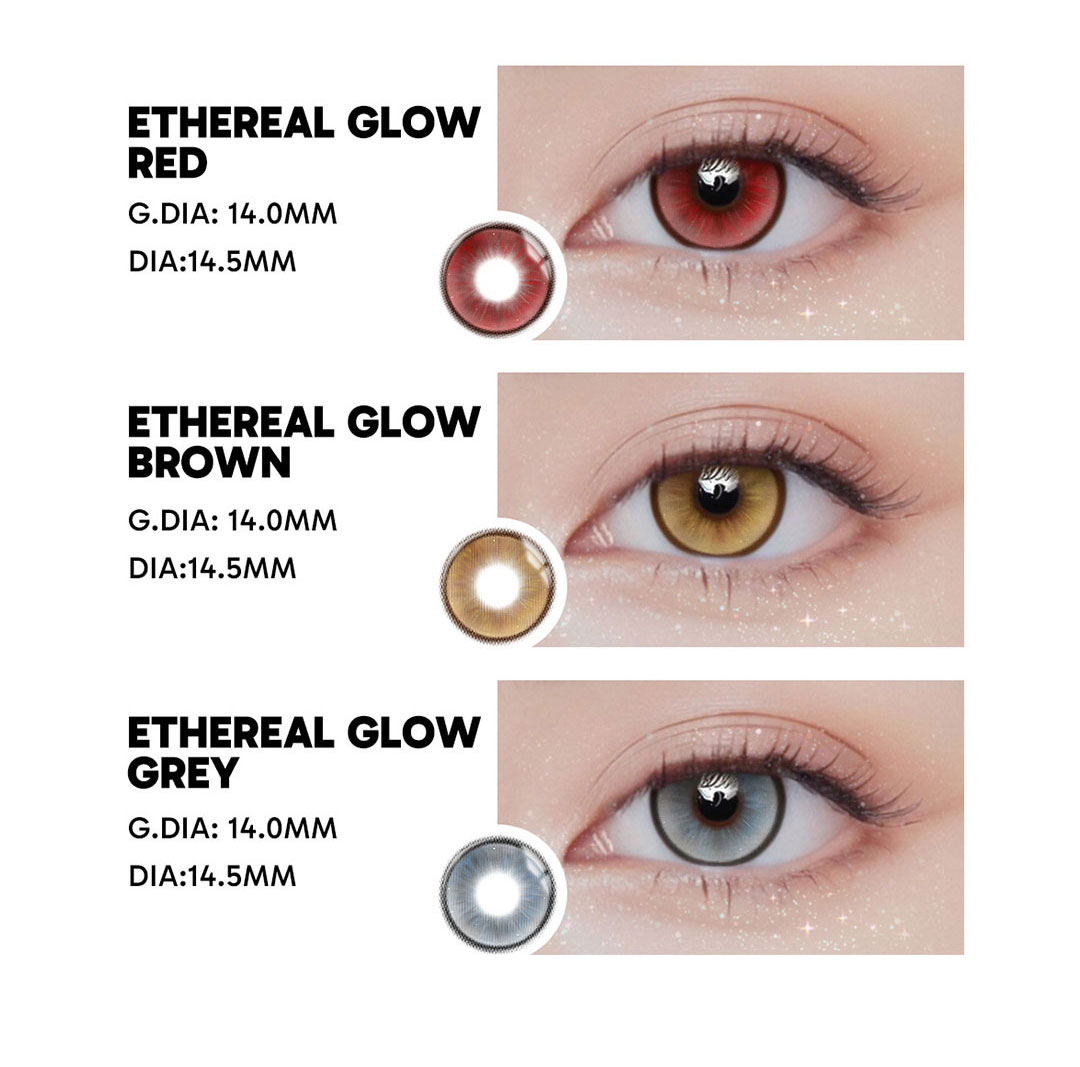 Ethereal Glow Brown - 6-month，2 lenses Colored Contacts - Gleglow