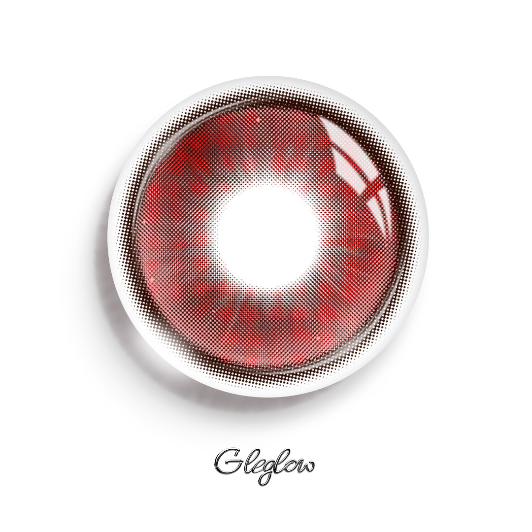 Ethereal Glow Red - 1 Year, 2 lenses Colored Contacts - Gleglow