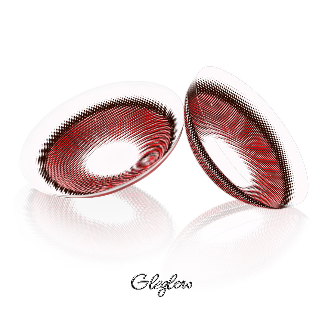 Ethereal Glow Red - 1 Year, 2 lenses Colored Contacts - Gleglow