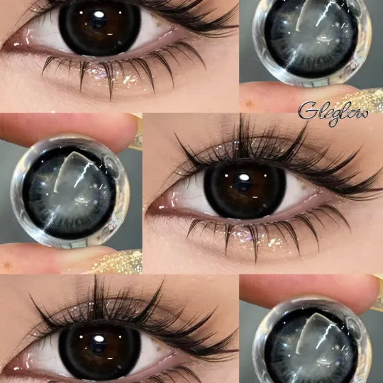 Baby Doll Black - 1 Year, 2 lenses Colored Contacts - Gleglow