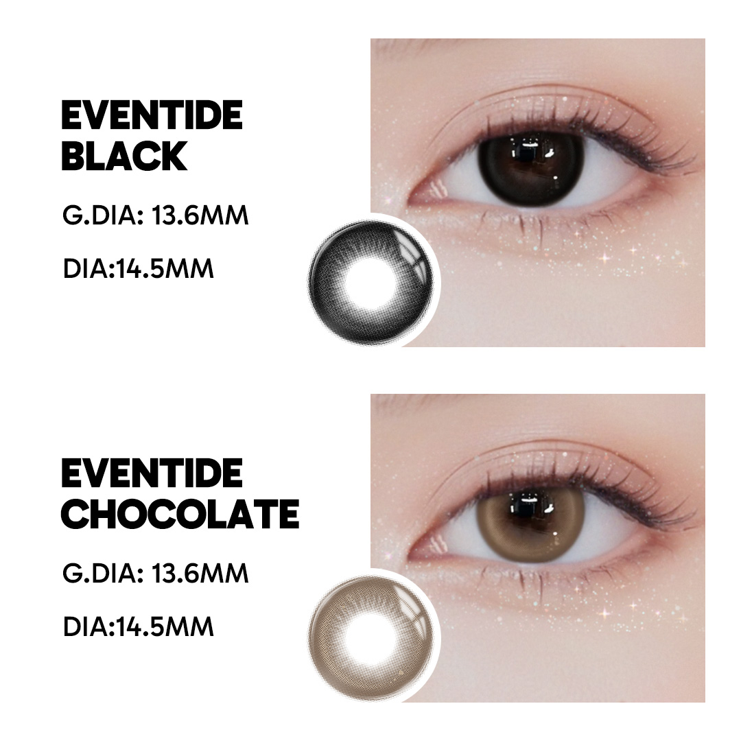 Eventide Chocolate - 1 Year, 2 lenses Colored Contacts - Gleglow