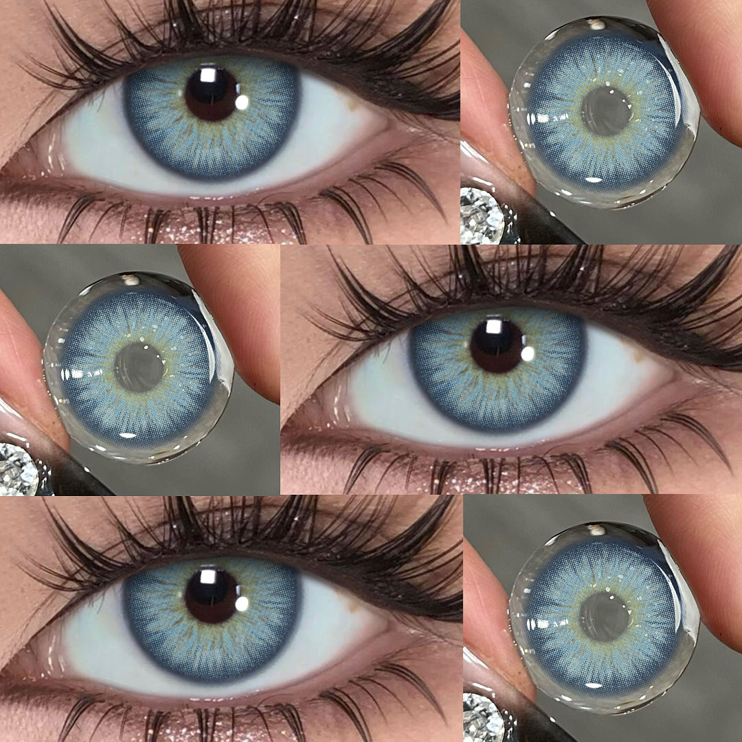 Evergreen Blue - 1 Year, 2 lenses Colored Contacts - Gleglow