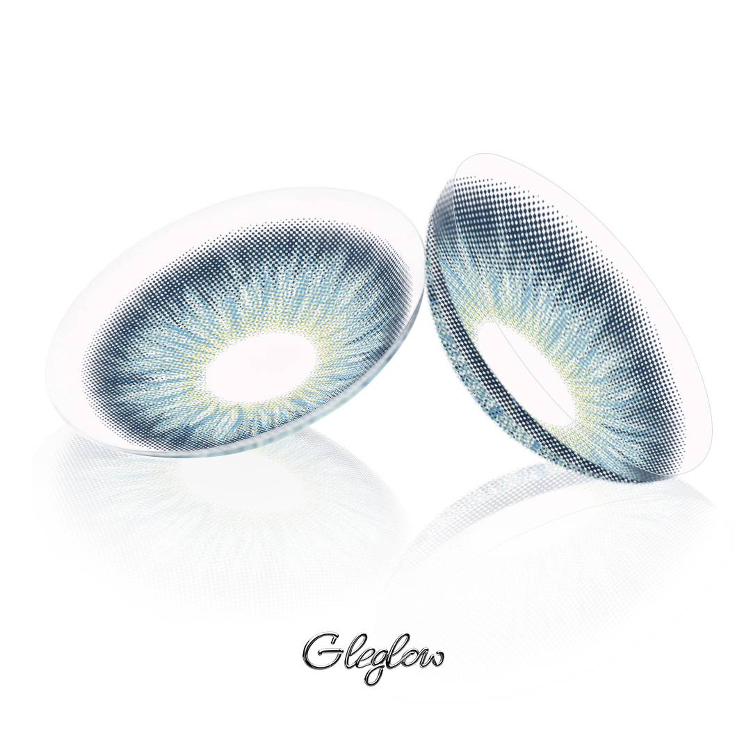 Evergreen Blue - 1 Year, 2 lenses Colored Contacts - Gleglow