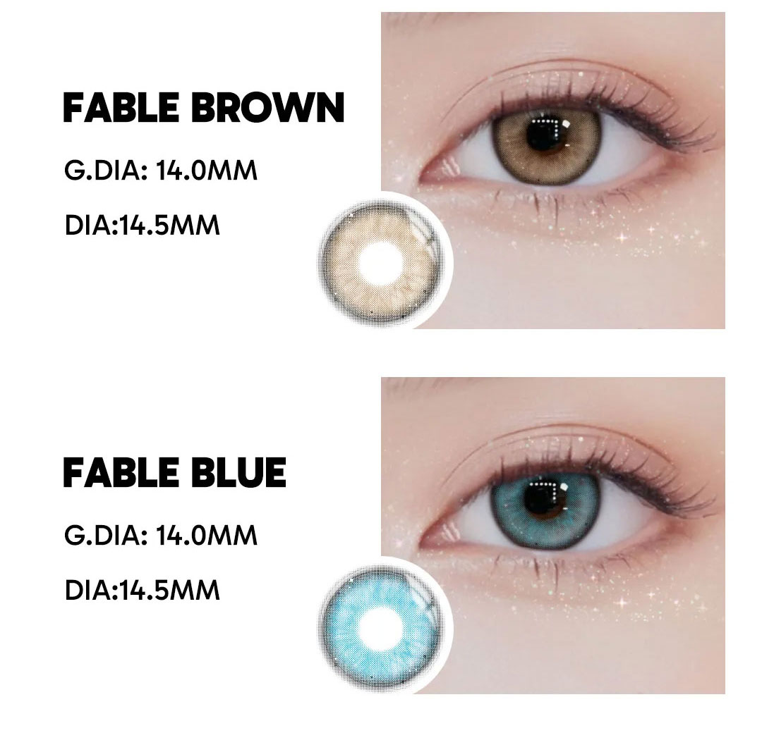 Fable Brown - monthly, 2 lenses Colored Contacts - Gleglow