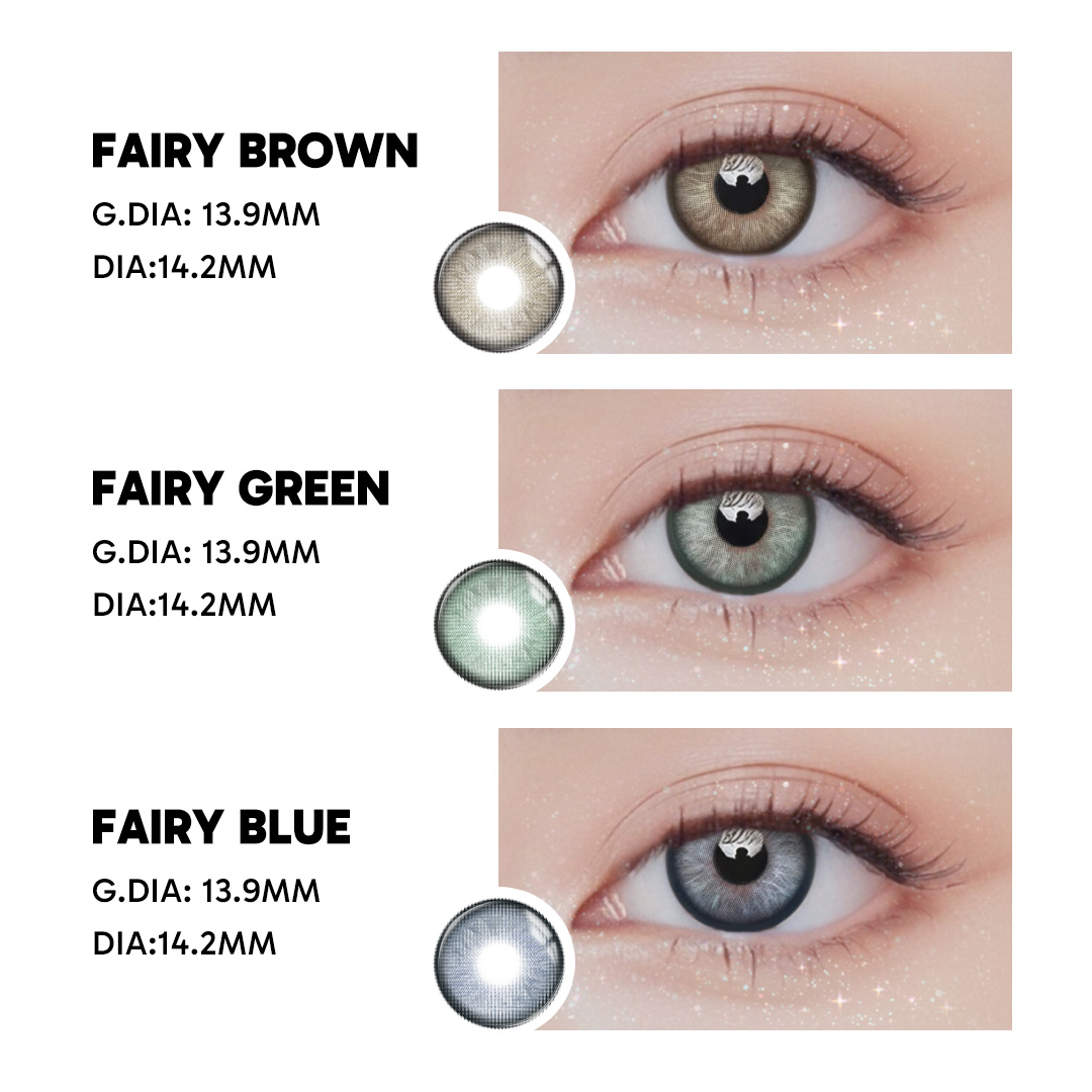 Fairy Blue - 1 Year, 2 lenses Colored Contacts - Gleglow