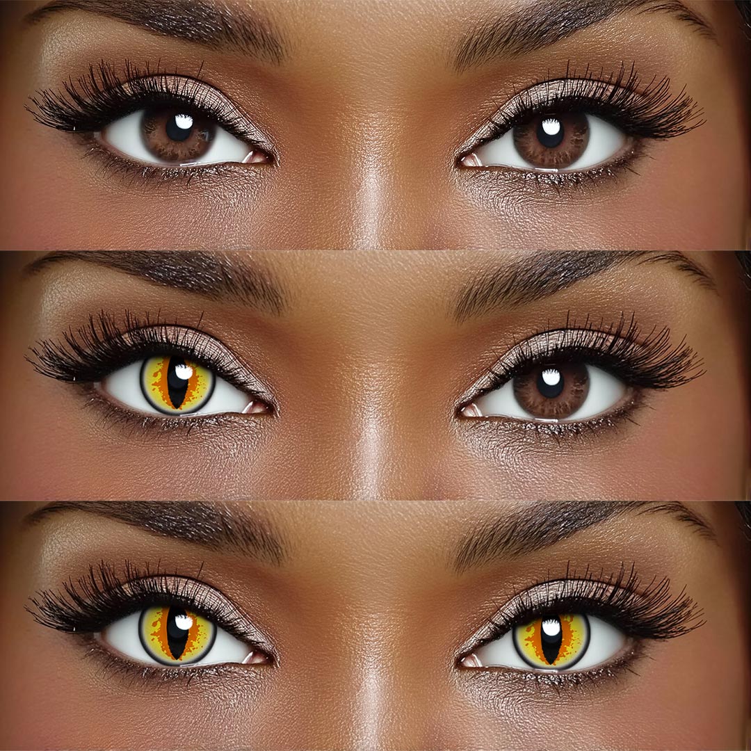 Fantasy Yellow - 1 Year, 2 lenses Colored Contacts - Gleglow