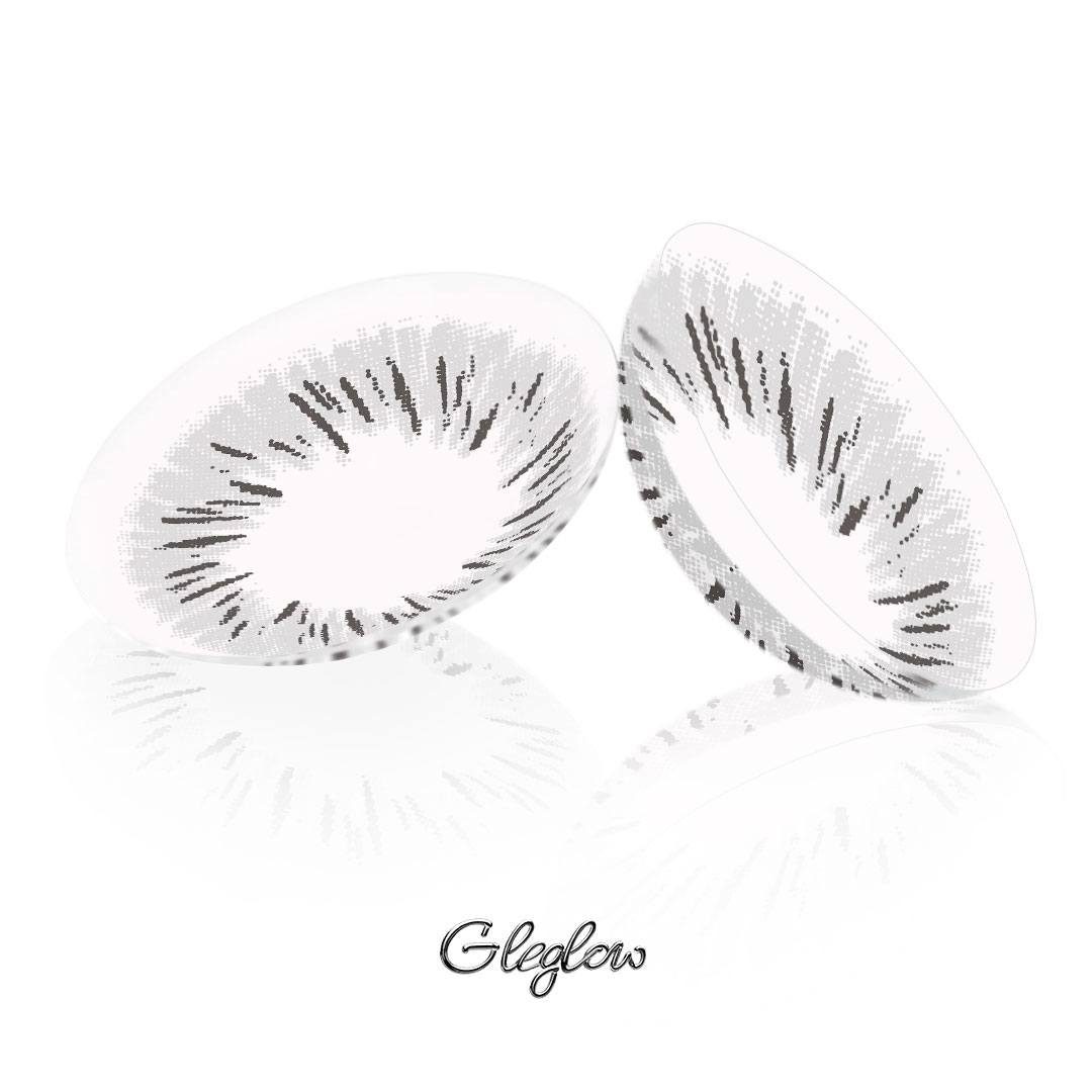 Fireworks Grey - 1 Year, 2 lenses Colored Contacts - Gleglow