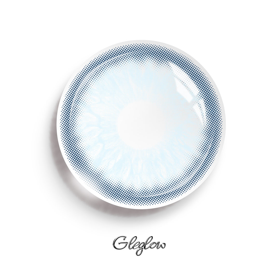 Flirting Blue - 1 Year, 2 lenses Colored Contacts - Gleglow