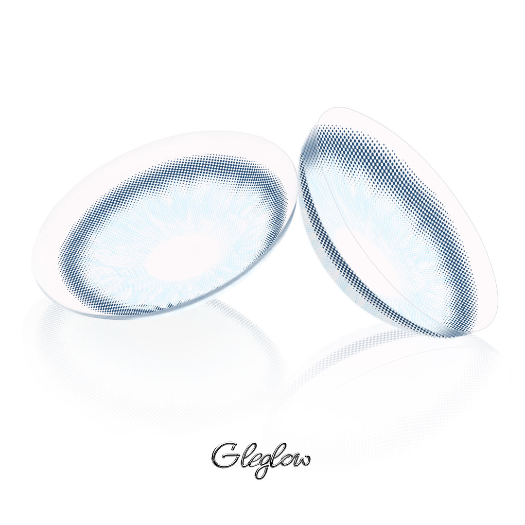 Flirting Blue - 1 Year, 2 lenses Colored Contacts - Gleglow
