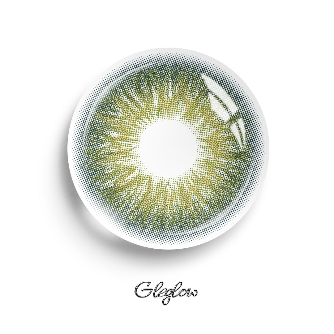 Florescent Green Contact Lenses – 1 Year, 2 Lenses Colored Contacts - Gleglow