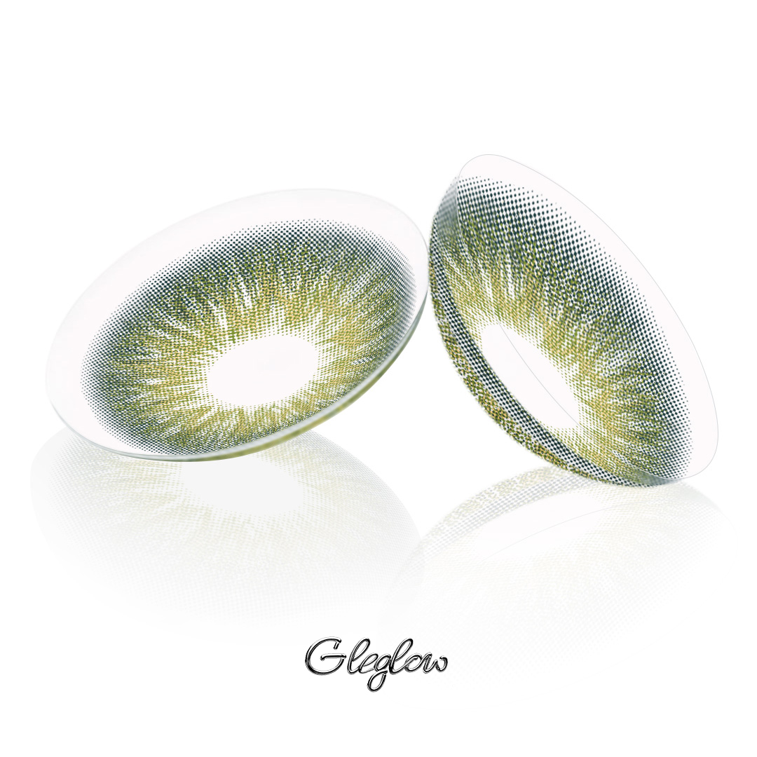 Florescent Green Contact Lenses – 1 Year, 2 Lenses Colored Contacts - Gleglow