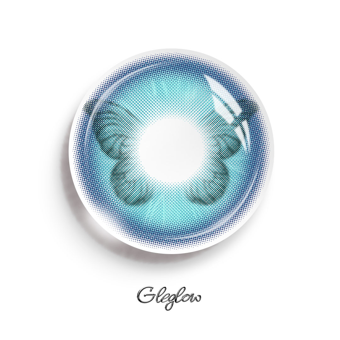 Fluttery Blue - 6-month，2 lenses Colored Contacts - Gleglow