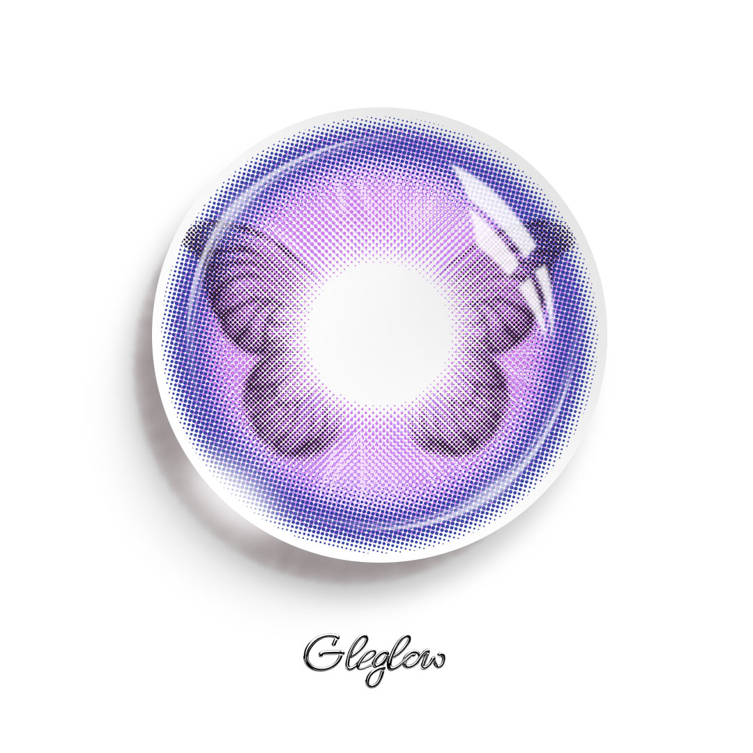 Fluttery Purple - 1 Year, 2 lenses Colored Contacts - Gleglow