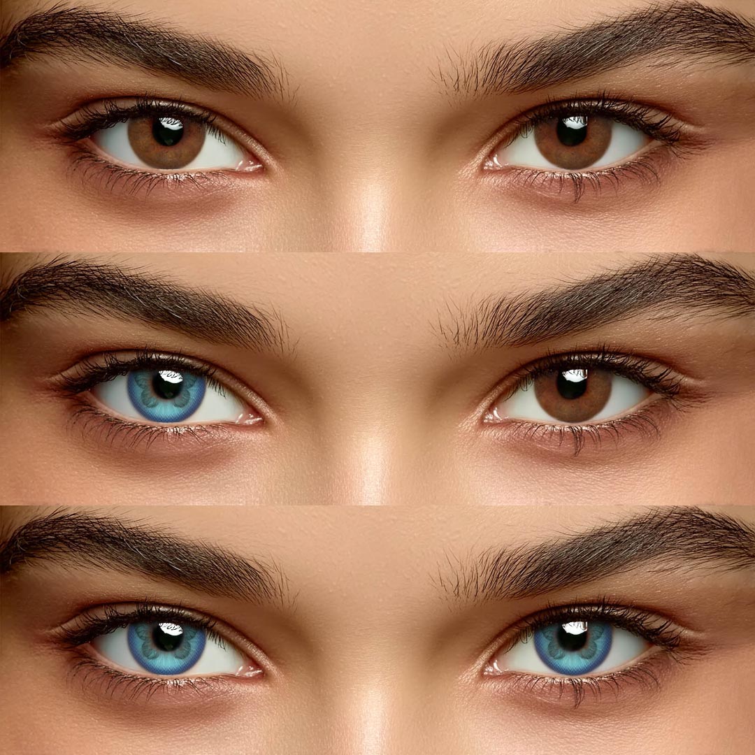 Fluttery Blue - 6-month，2 lenses Colored Contacts - Gleglow