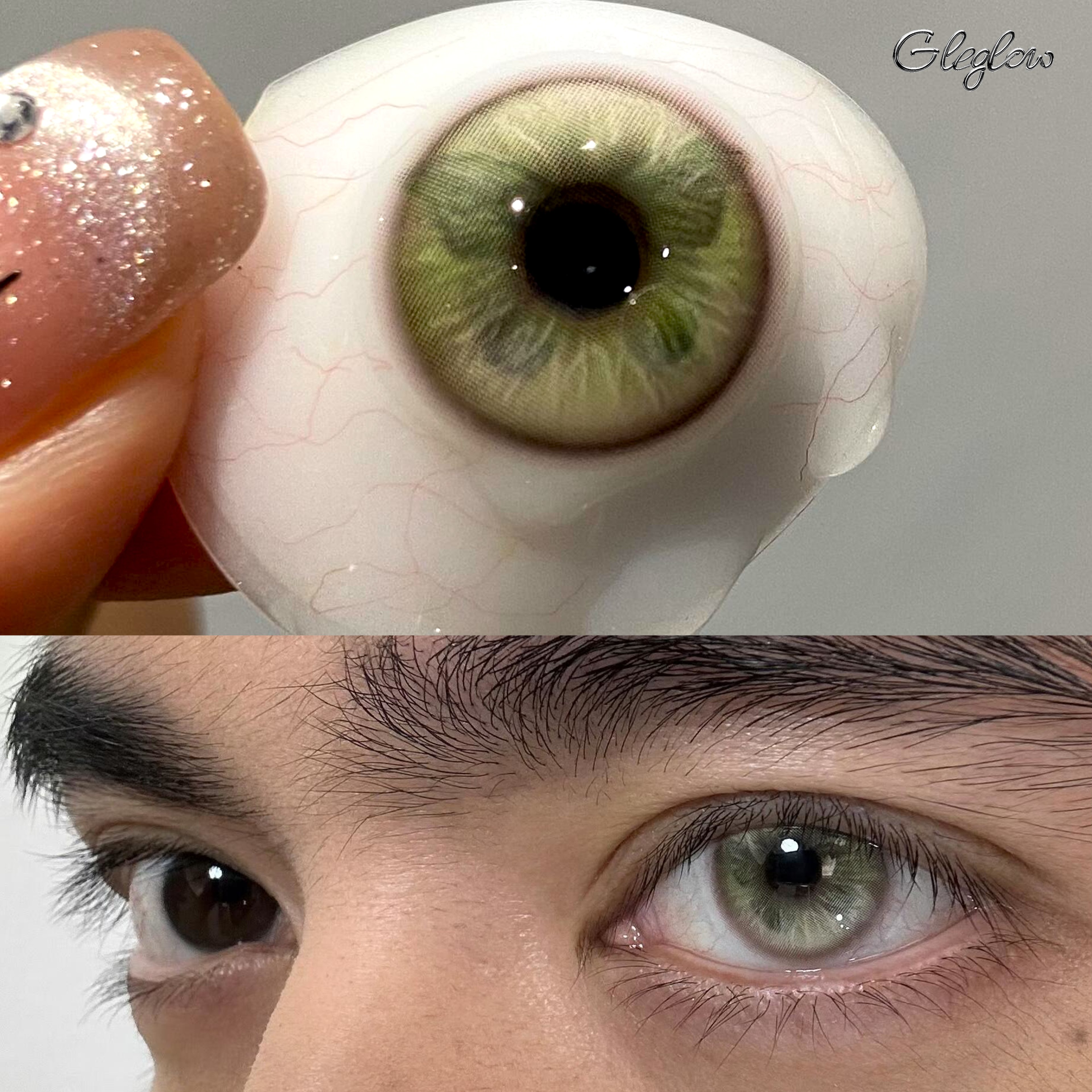 Fluttery Green - 6-month，2 lenses Colored Contacts - Gleglow