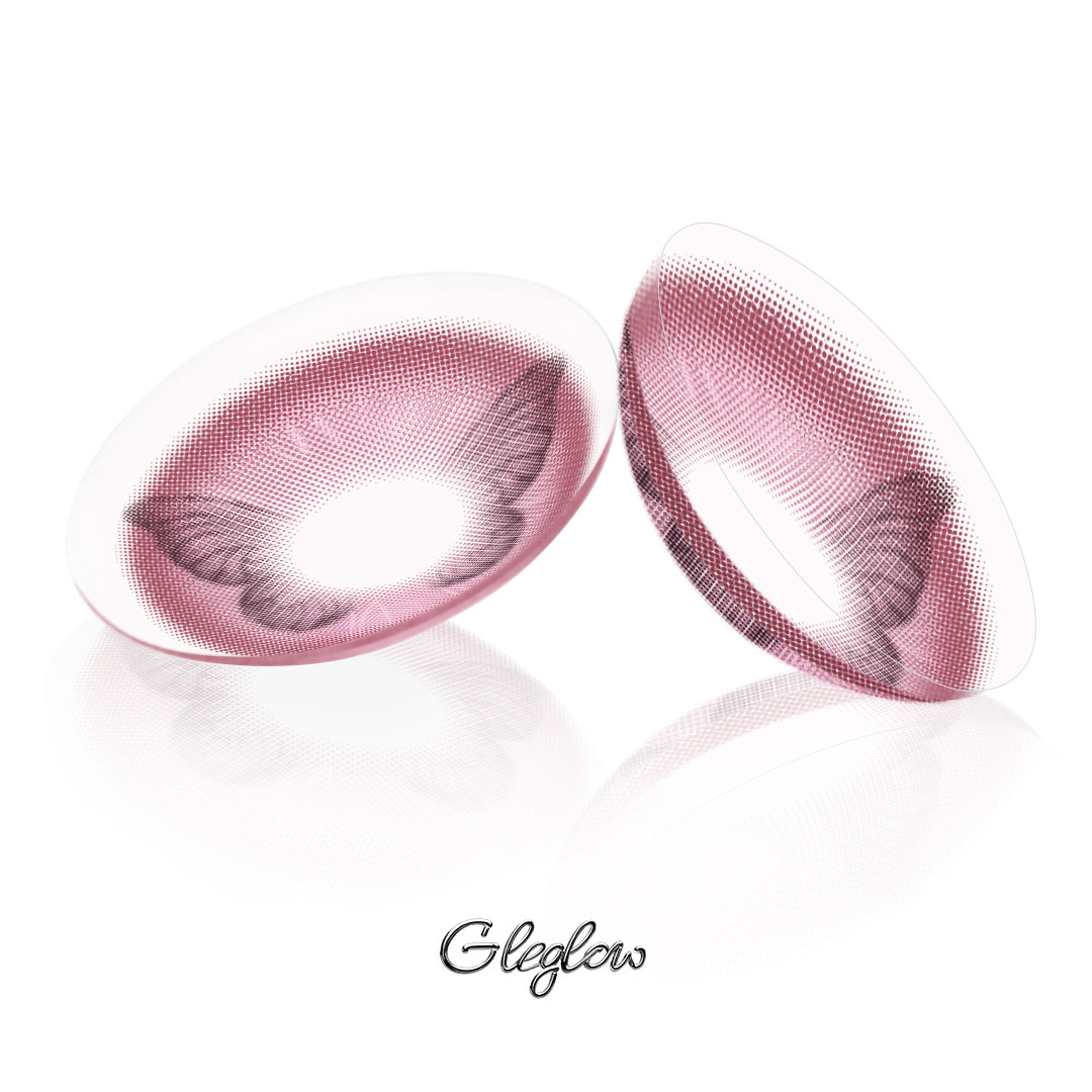Fluttery Pink - 1 Year, 2 lenses Colored Contacts - Gleglow