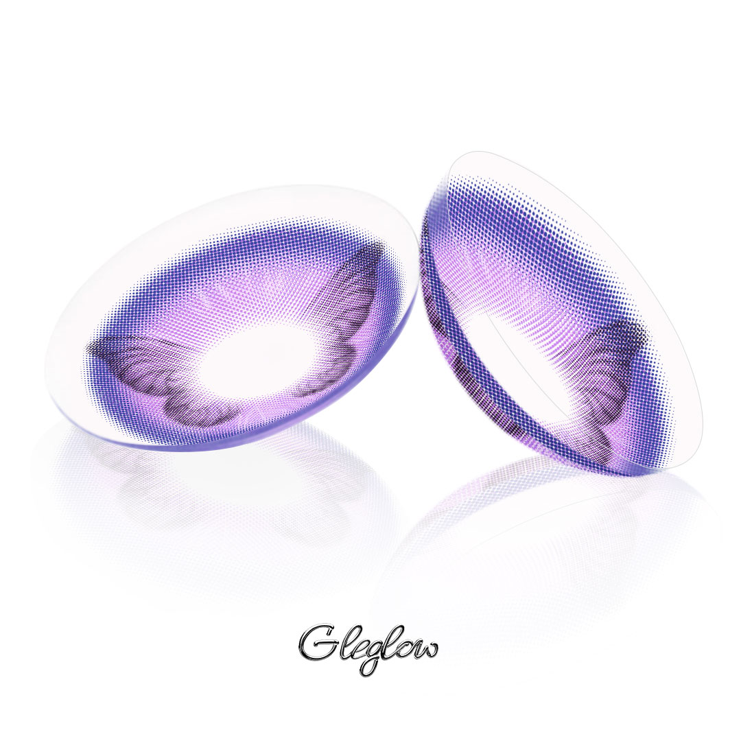 Fluttery Purple - 1 Year, 2 lenses Colored Contacts - Gleglow