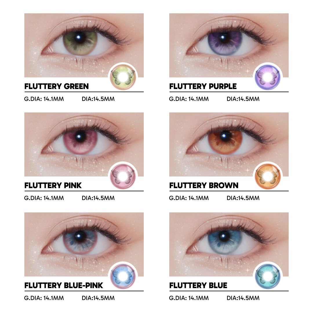 Fluttery Pink - 1 Year, 2 lenses