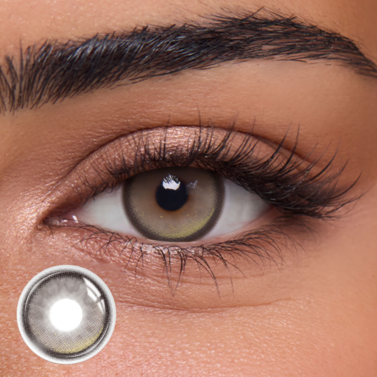 Freesia Brown - 1 Year, 2 lenses Colored Contacts - Gleglow