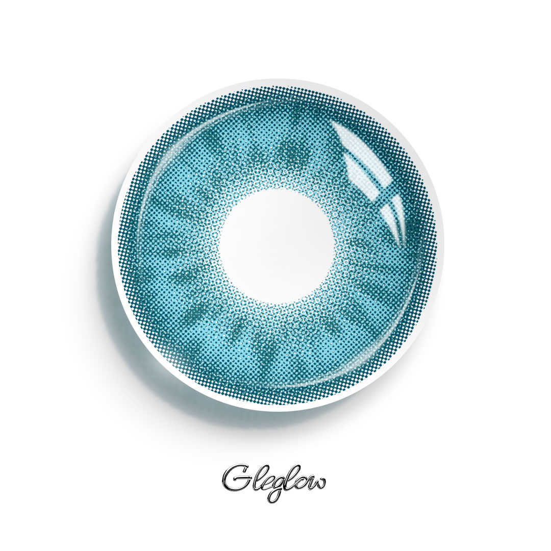 Fritillary Blue - 1 Year, 2 lenses Colored Contacts - Gleglow