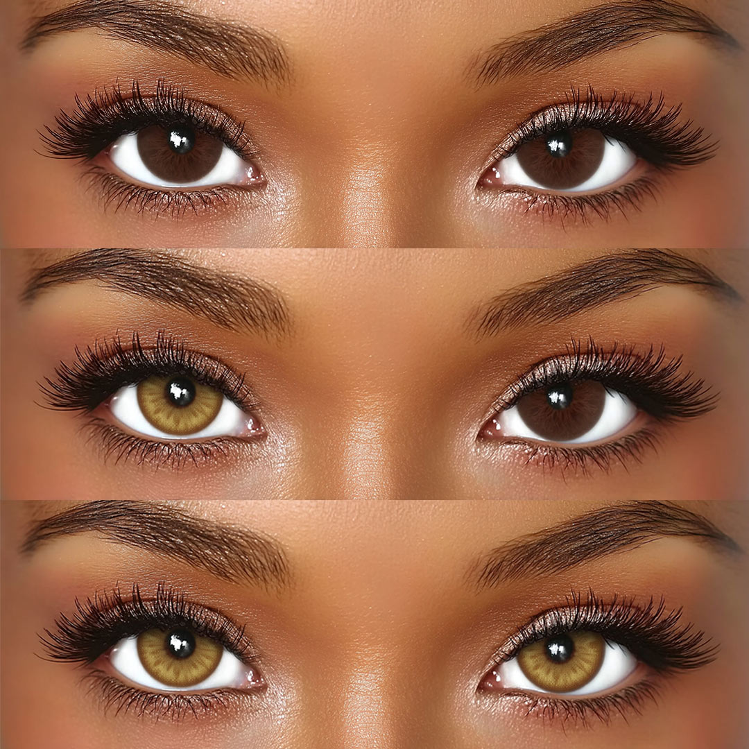 Fritillary Brown - 1 Year, 2 lenses Colored Contacts - Gleglow