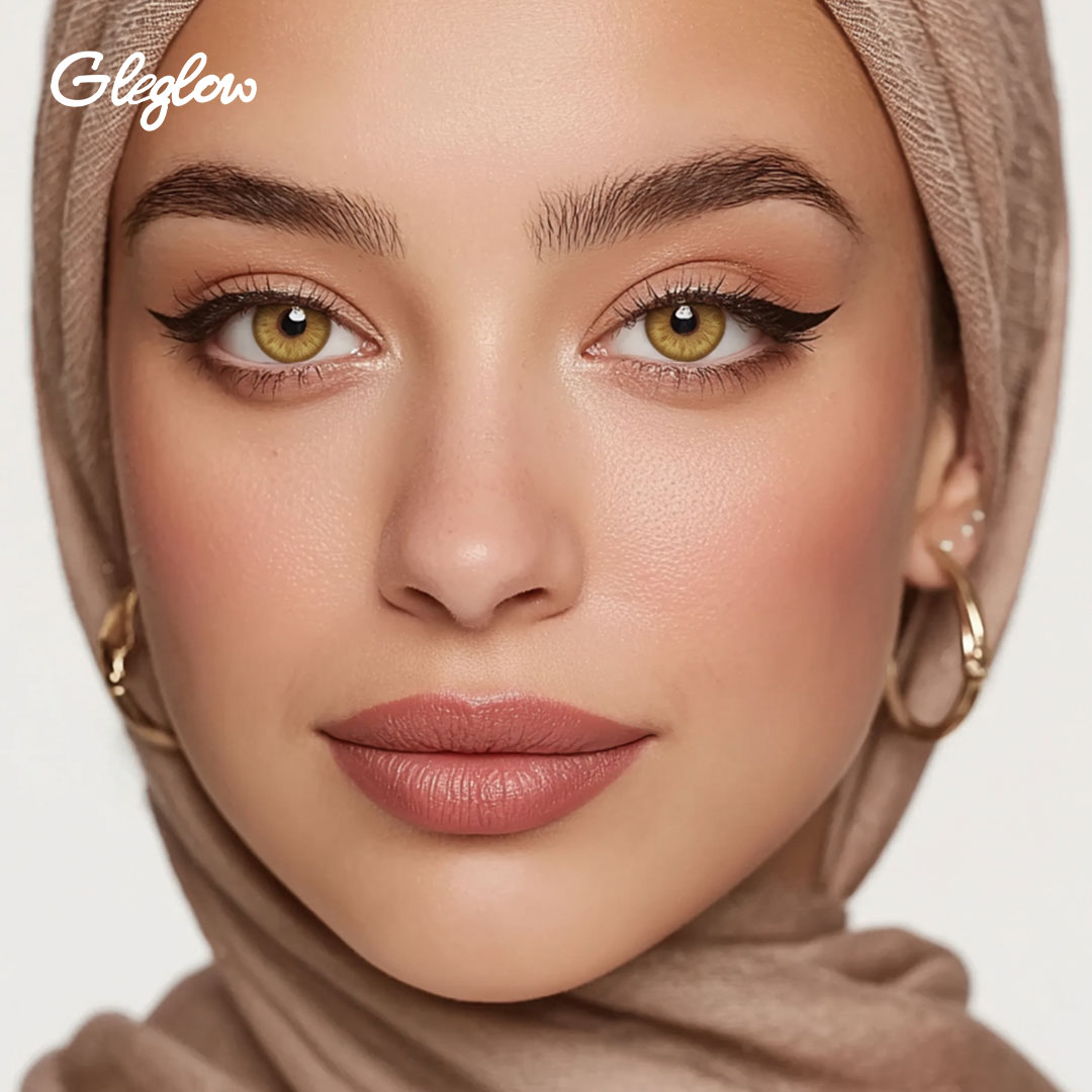 Fritillary Brown - 1 Year, 2 lenses Colored Contacts - Gleglow