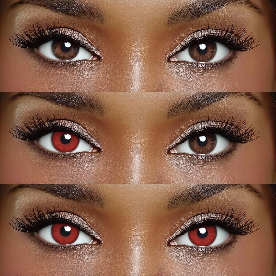 Fritillary Red - 6-month，2 lenses Colored Contacts - Gleglow
