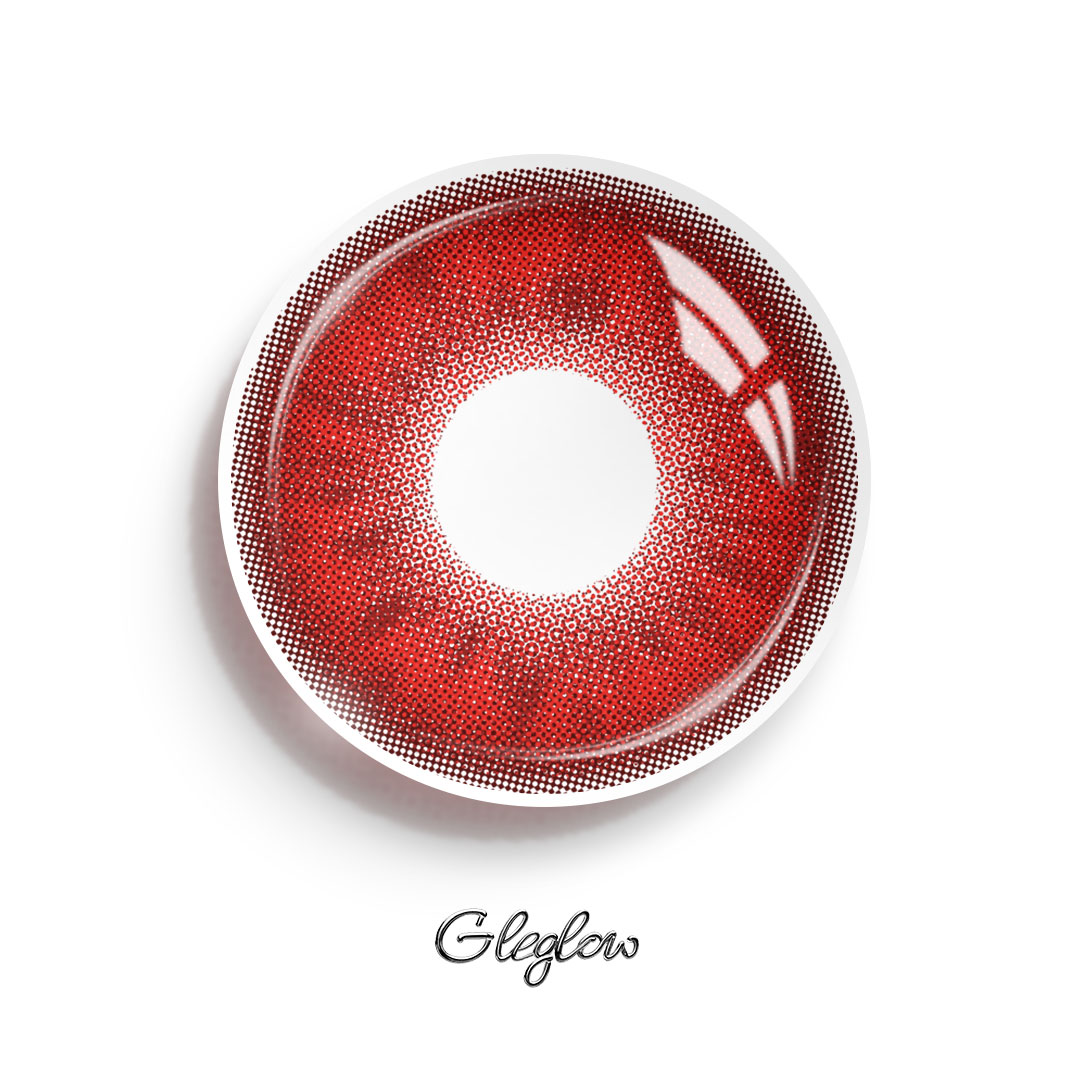 Fritillary Red - 1 Year, 2 lenses Colored Contacts - Gleglow