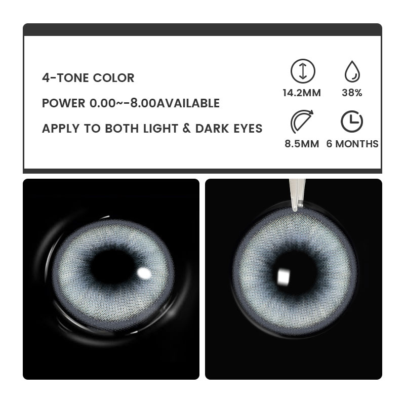 Furris Blue - 6-month，2 lenses Colored Contacts - Gleglow