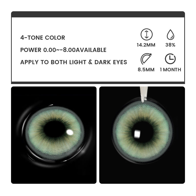 Furris Green - monthly, 2 lenses Colored Contacts - Gleglow