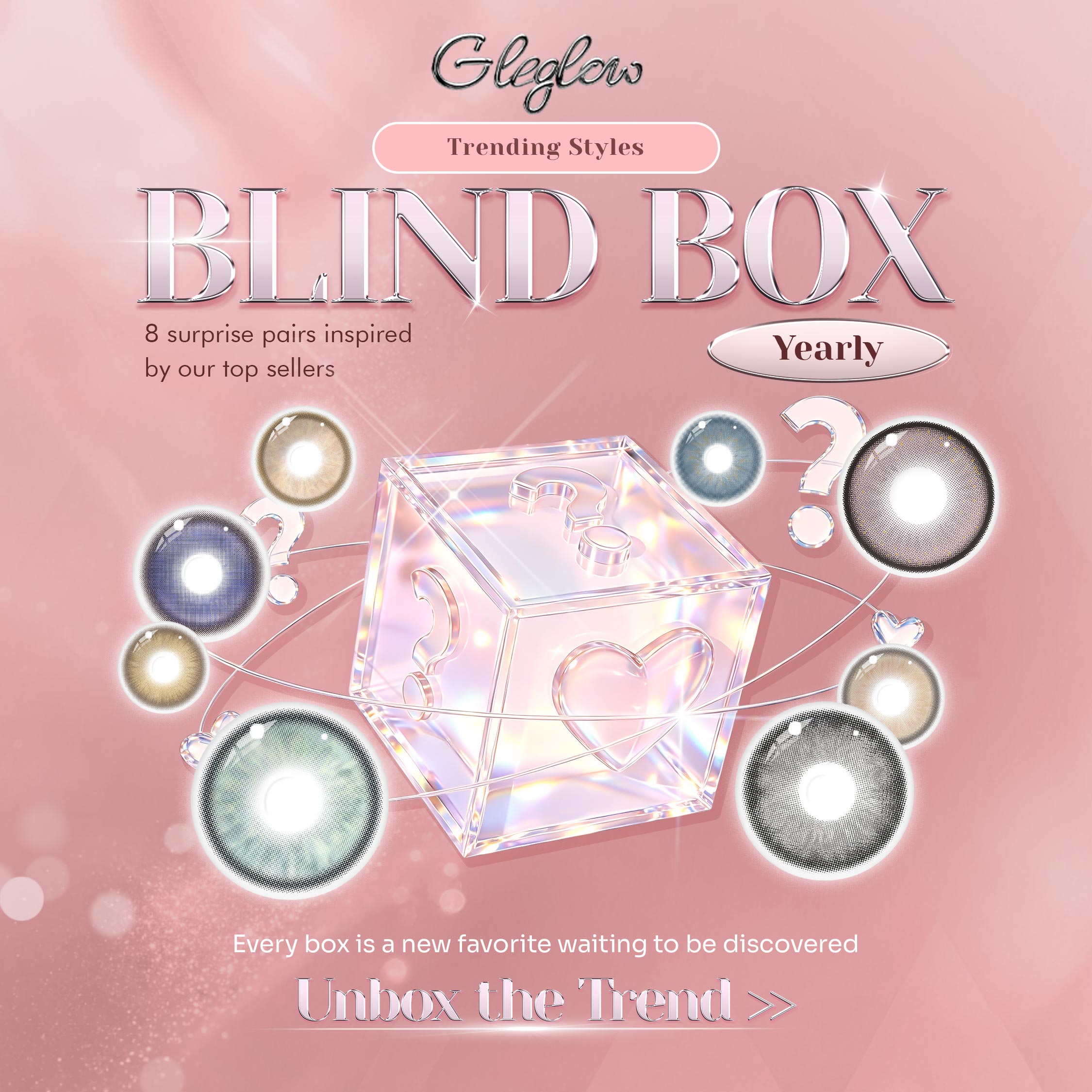 Gleglow Trending Styles Blind Box | 8 Pairs, 1 Year