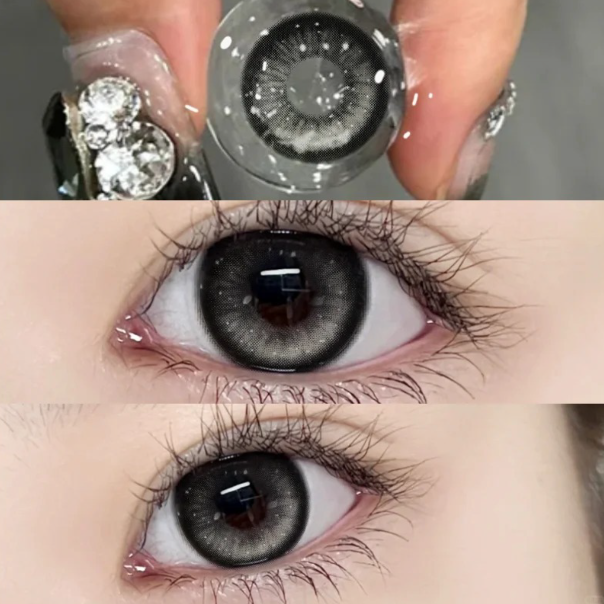 Aerin Black - 1 Year, 2 lenses Colored Contacts - Gleglow