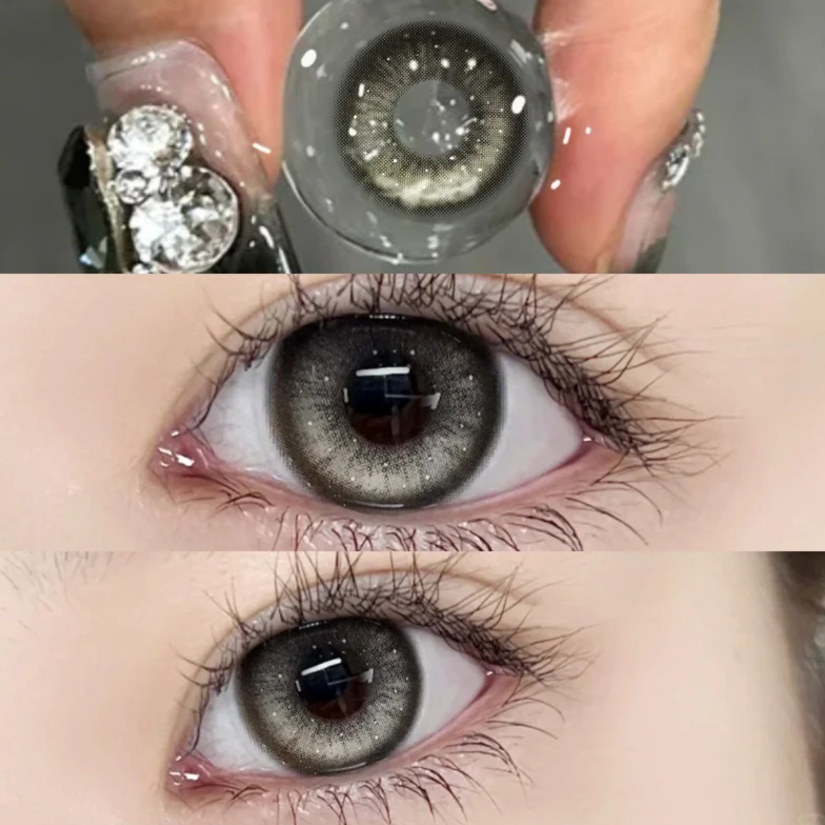 Aerin Grey - 1 Year, 2 lenses Colored Contacts - Gleglow