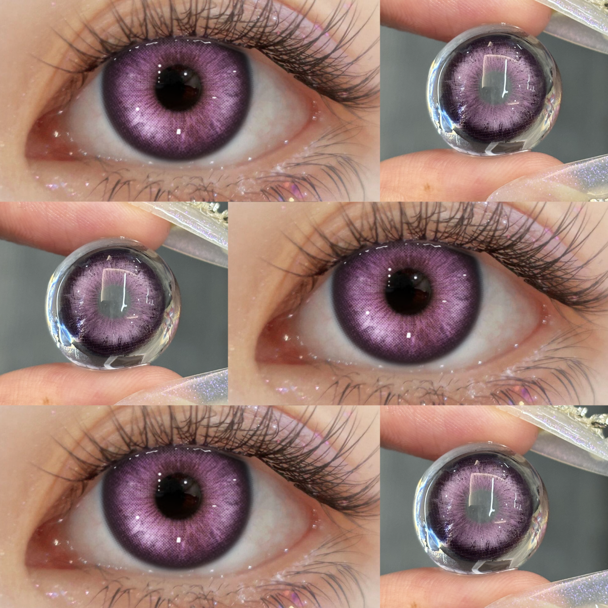 Iced Purple - 1 Year, 2 lenses Colored Contacts - Gleglow