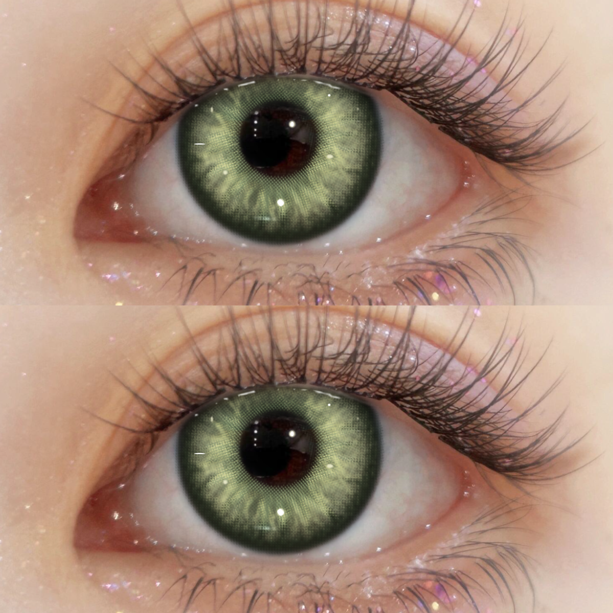 Elyra Green - 1 Year, 2 lenses Colored Contacts - Gleglow
