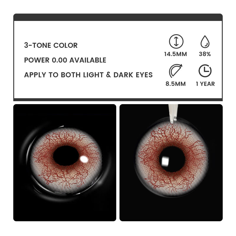 Gemmure Brown - 1 Year, 2 lenses Colored Contacts - Gleglow