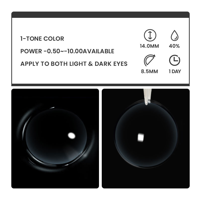 Clear Contacts Lenses – Daily,180 Lenses Colored Contacts - Gleglow