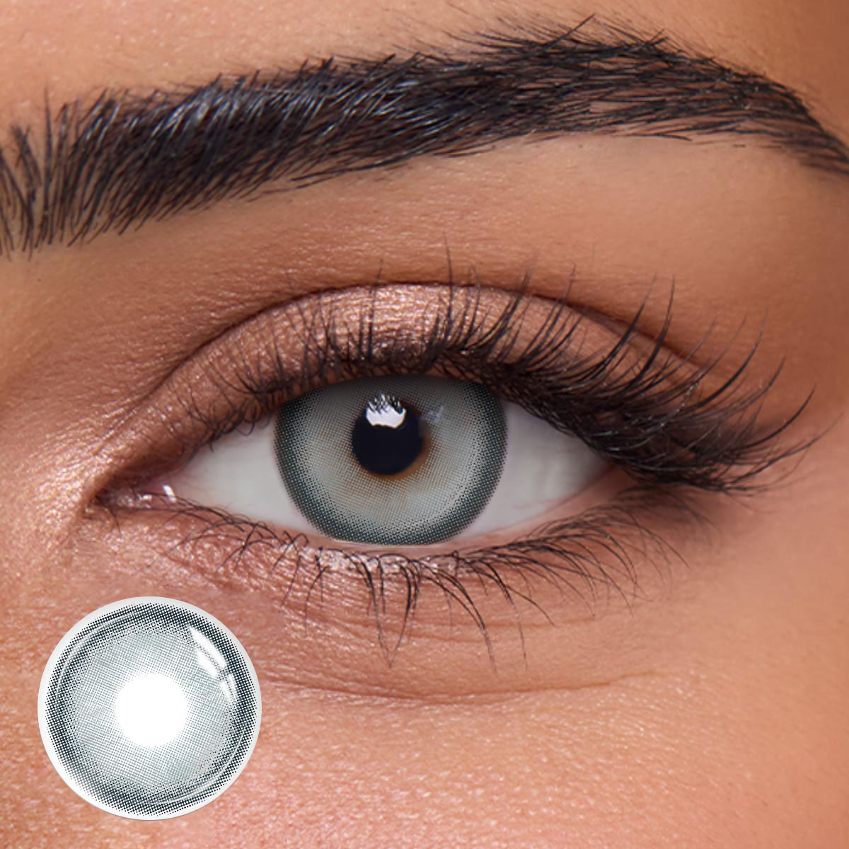 Glema Grey - 1 Year, 2 lenses Colored Contacts - Gleglow