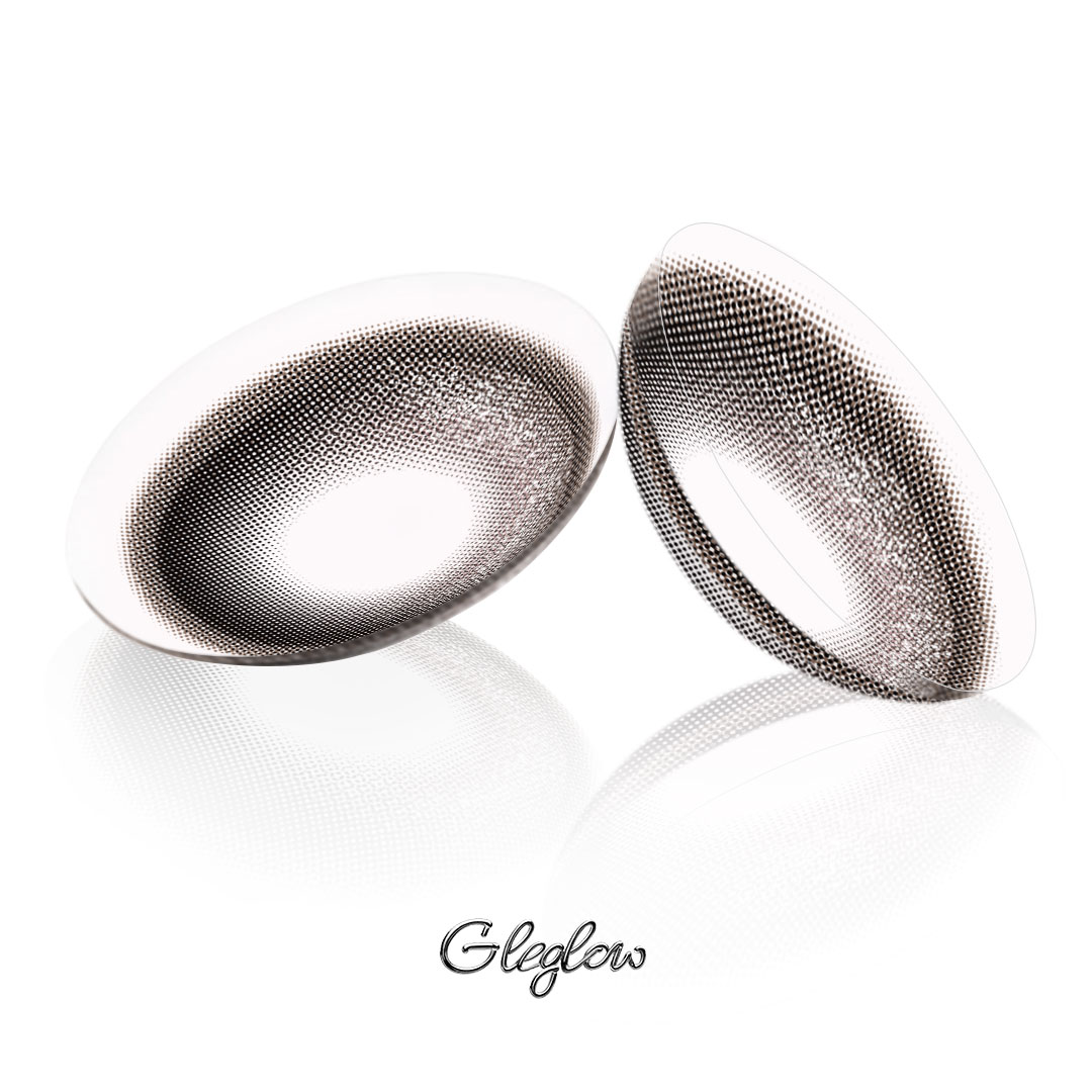 Glister Black - 1 Year, 2 lenses Colored Contacts - Gleglow