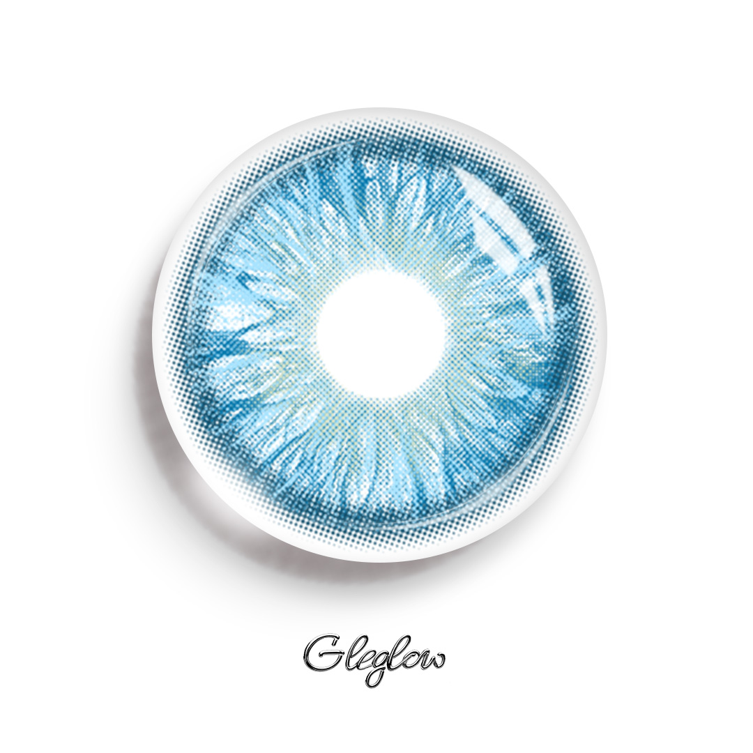 Glitter Frost Blue - 1 Year, 2 lenses Colored Contacts - Gleglow