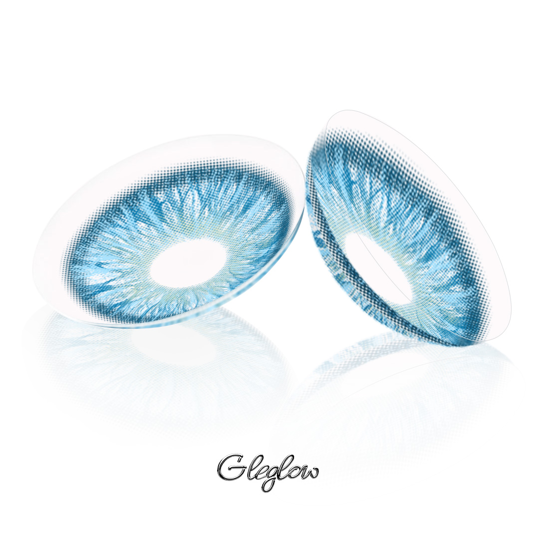 Glitter Frost Blue - 1 Year, 2 lenses Colored Contacts - Gleglow