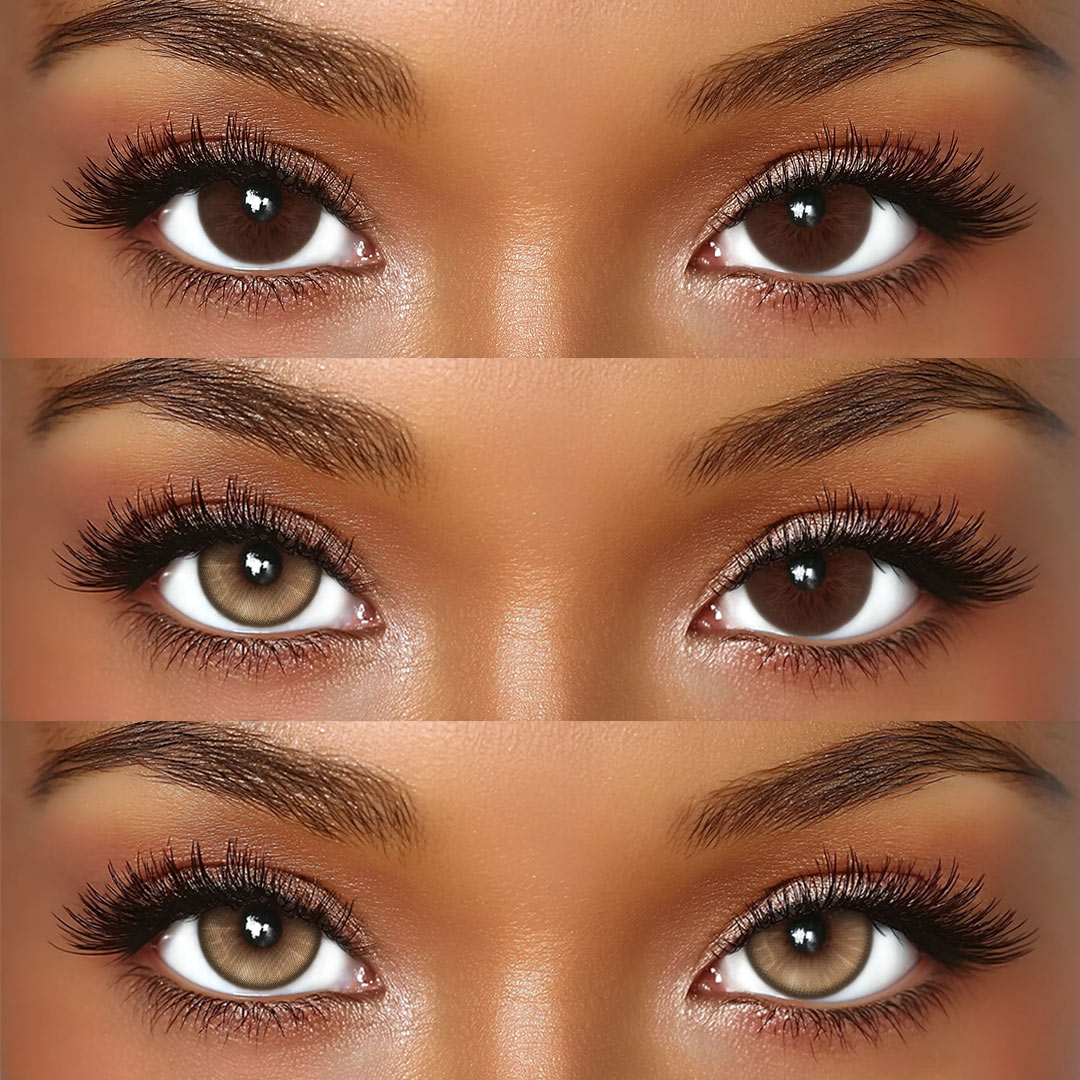 Glossyne Brown - 1 Year, 2 lenses Colored Contacts - Gleglow