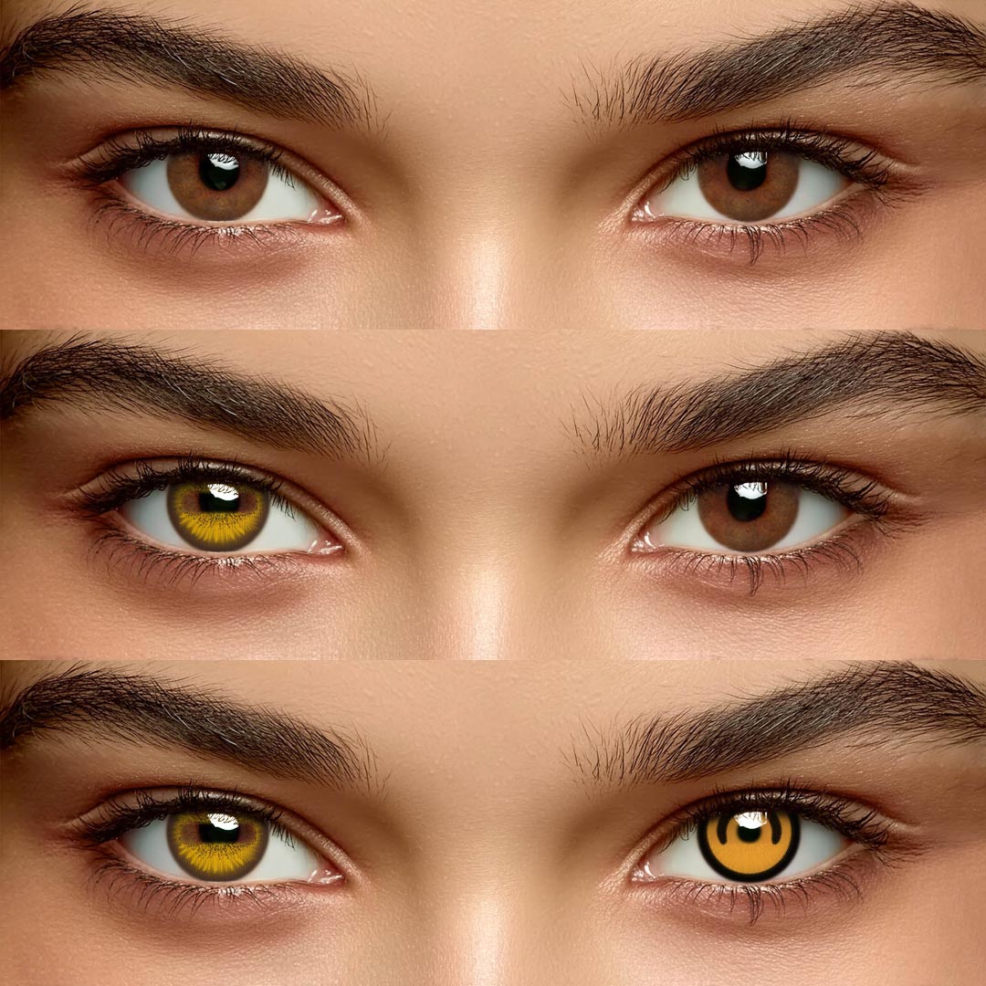 Goat Eye Brown - 1 Year, 2 lenses Colored Contacts - Gleglow