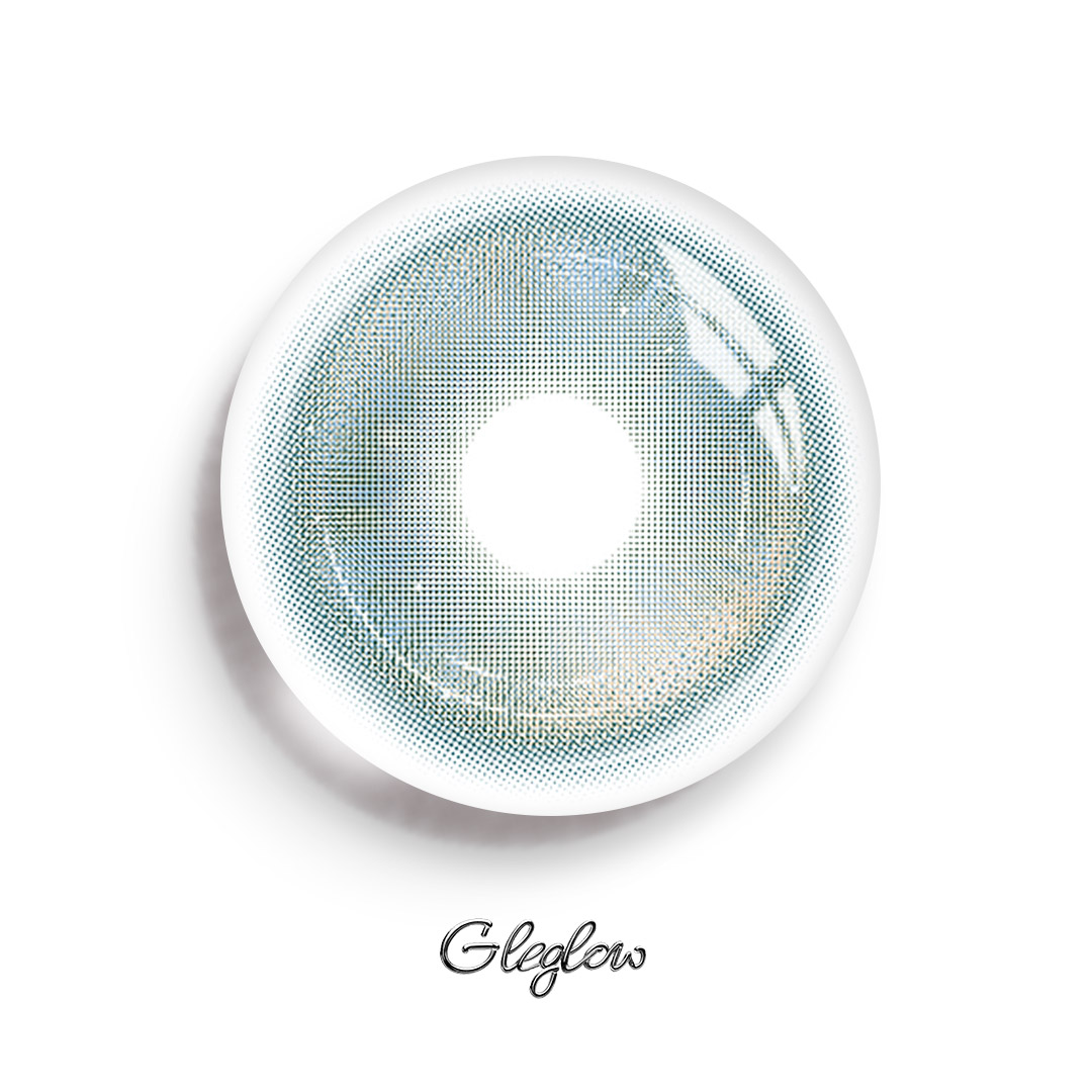 Golden Ray Blue - 1 Year, 2 lenses Colored Contacts - Gleglow