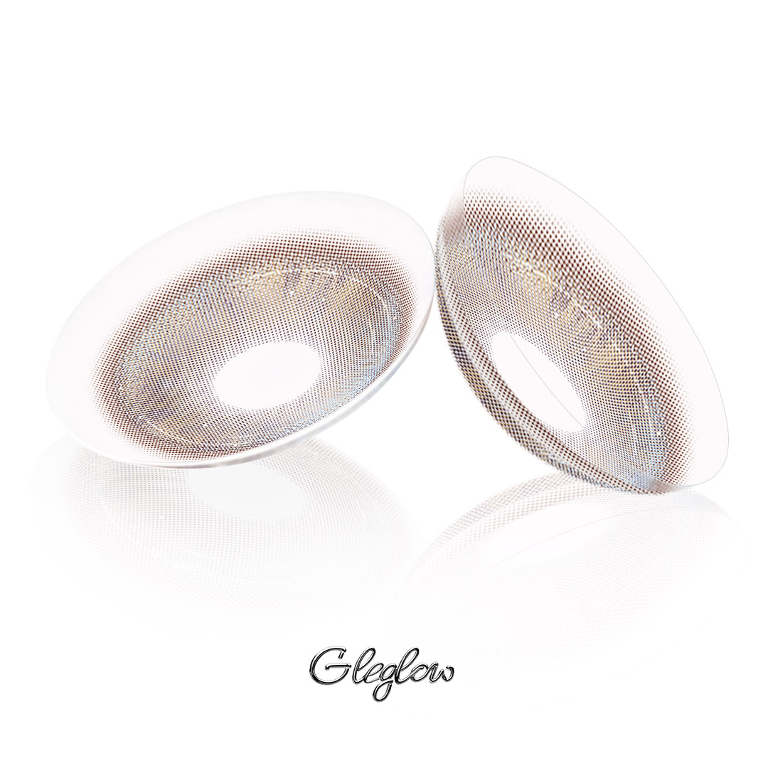 Golden Ray Brown - 1 Year, 2 lenses Colored Contacts - Gleglow