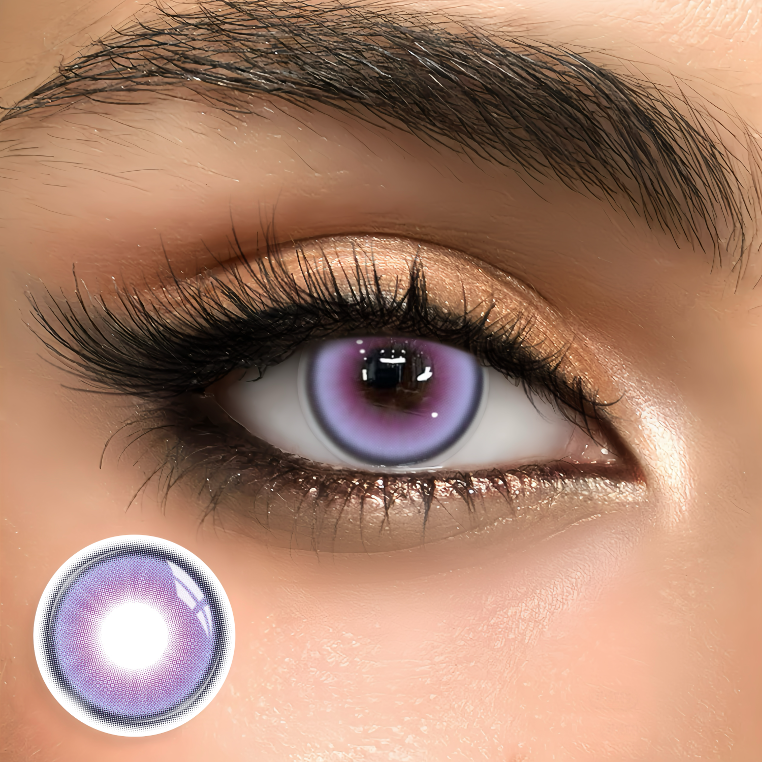 Merlot Purple - 6-month，2 lenses Colored Contacts - Gleglow